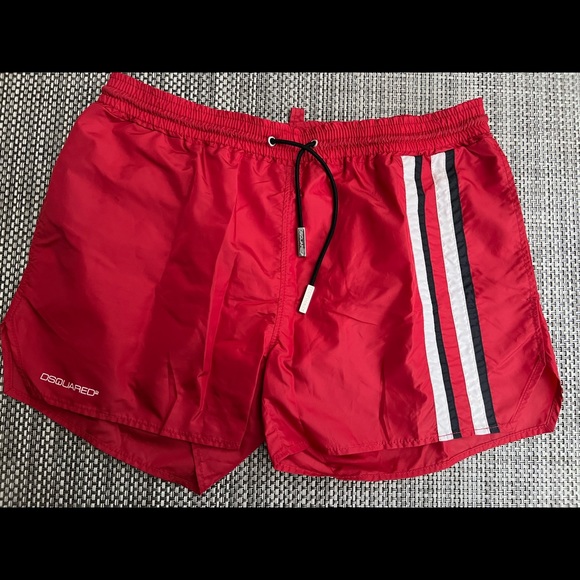 Men’s “DSQUARED2” Red Swim Trunk - Picture 1 of 5